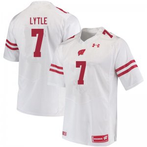Men's Wisconsin Badgers NCAA #7 Spencer Lytle White Authentic Under Armour Stitched College Football Jersey IY31U75RY